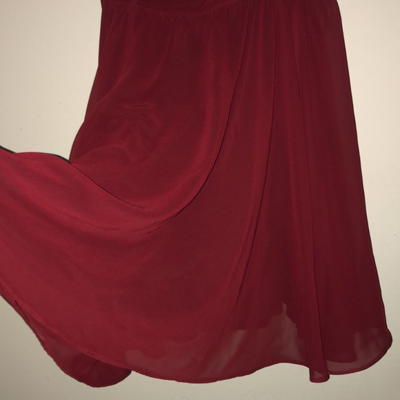 Red dress with black leather accent Forever 21 - Picture 5 of 5